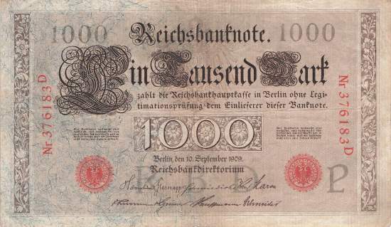 1000 Mark 1909 P/D ro.39